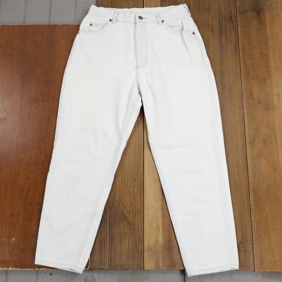 Vintage Lee 14P Light Wash High Waist Mom Jeans - Picture 1 of 10